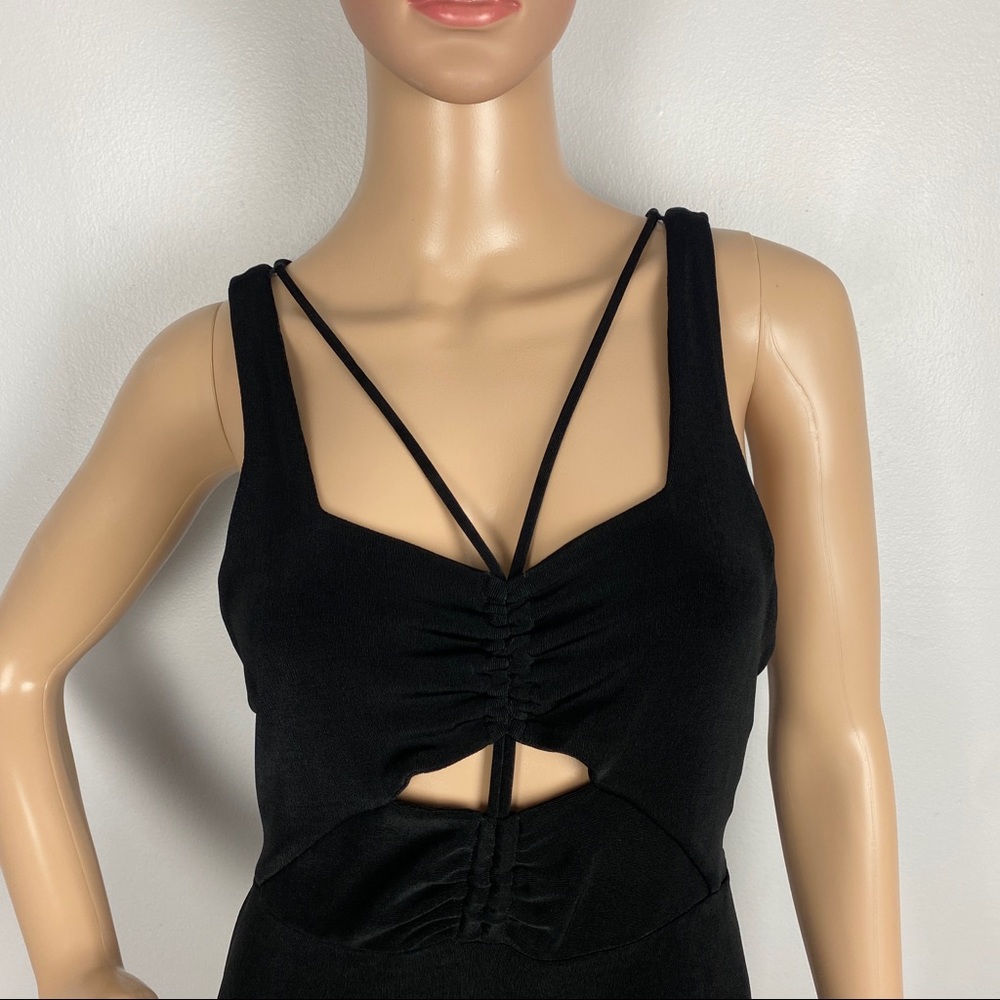FREE PEOPLE BLACK CUTOUT MAXI DRESS - Picture 4 of 10